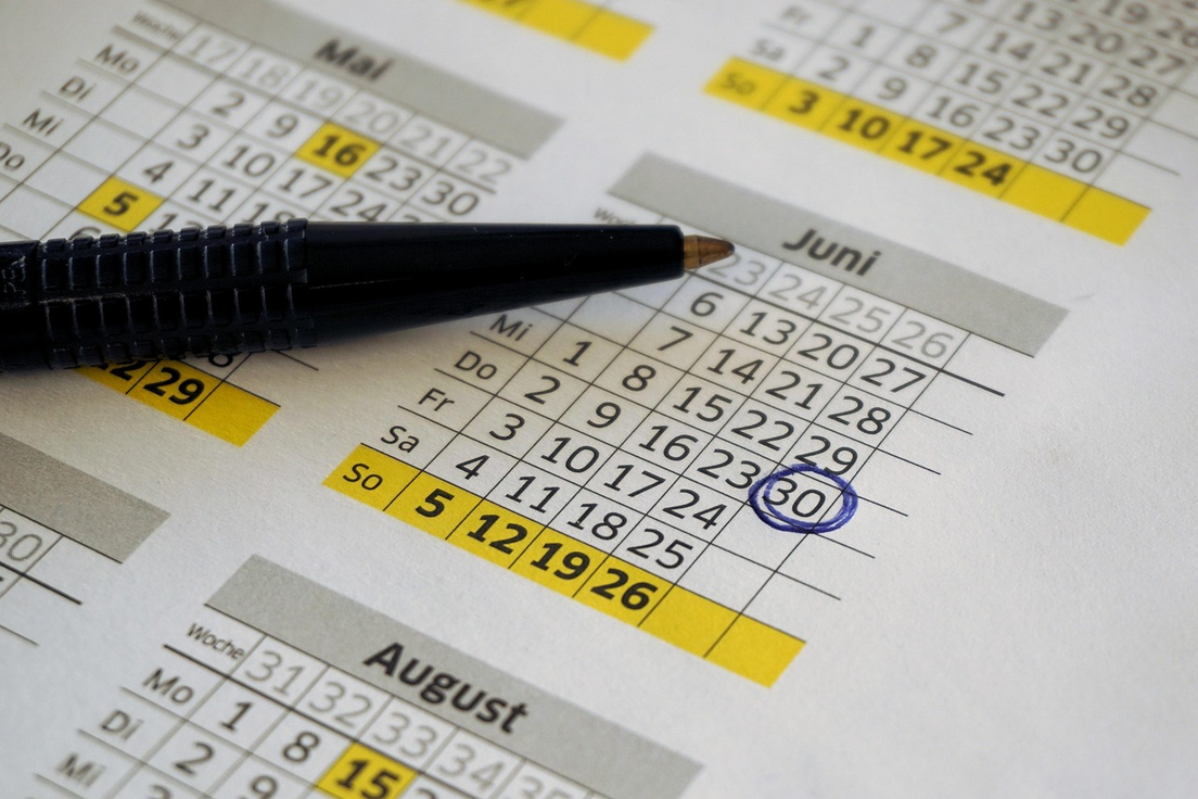 Calendario per disponibilità auto